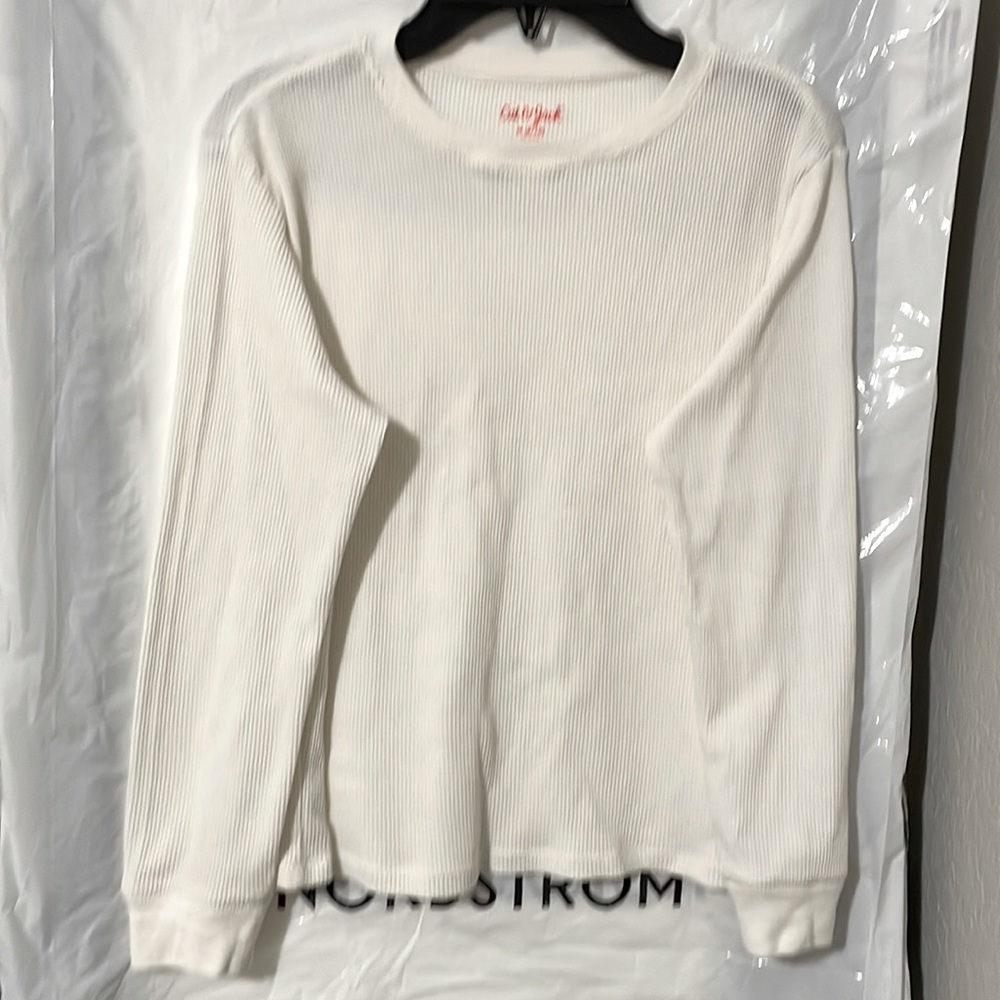 White Cat & Jack long sleeve rib knit shirt youth unisex size 8-10 (M) Brand new